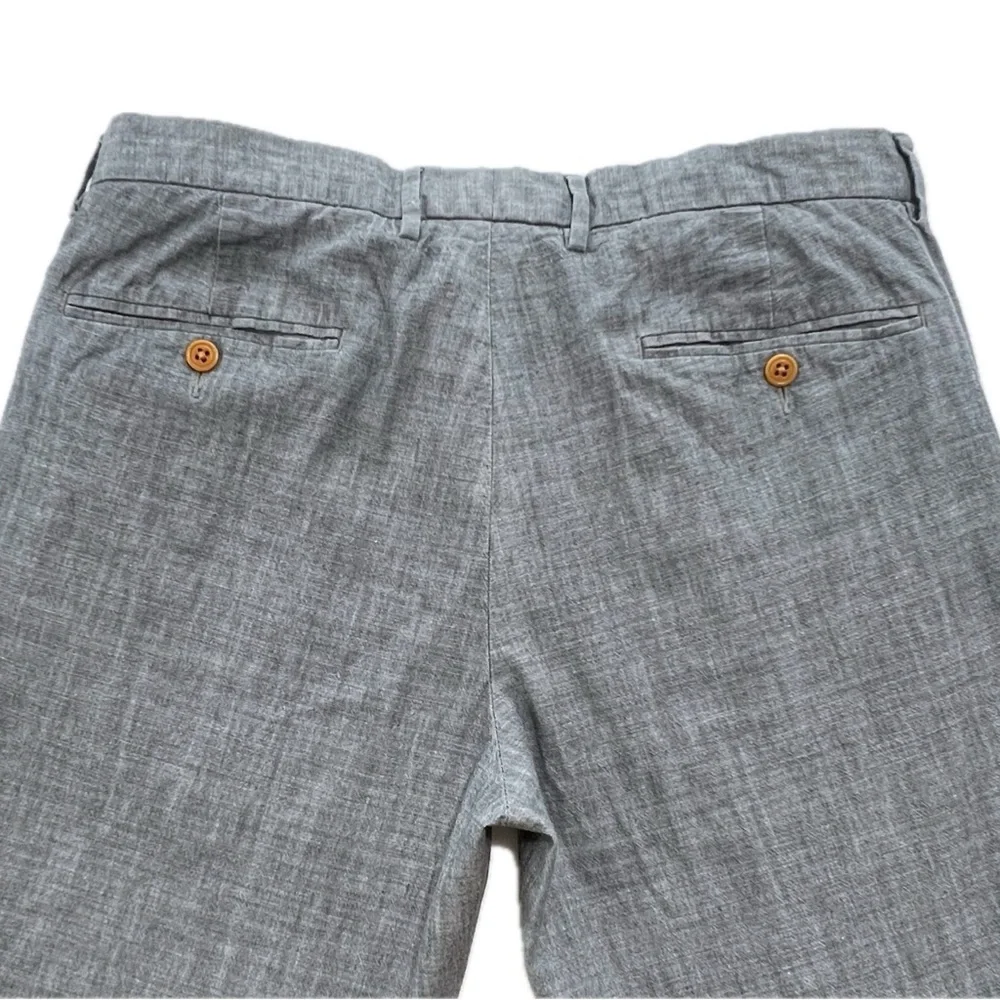 J. Crew Pants Men’s Bowery Slim Chambray Blue Lightweight 100% Cotton W 32 L 32